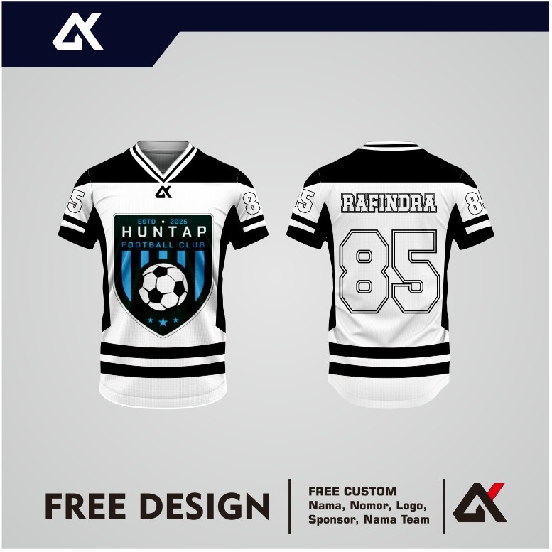 jersey printing jersey custom jersey futsal jersey sepakbola (MILANO)