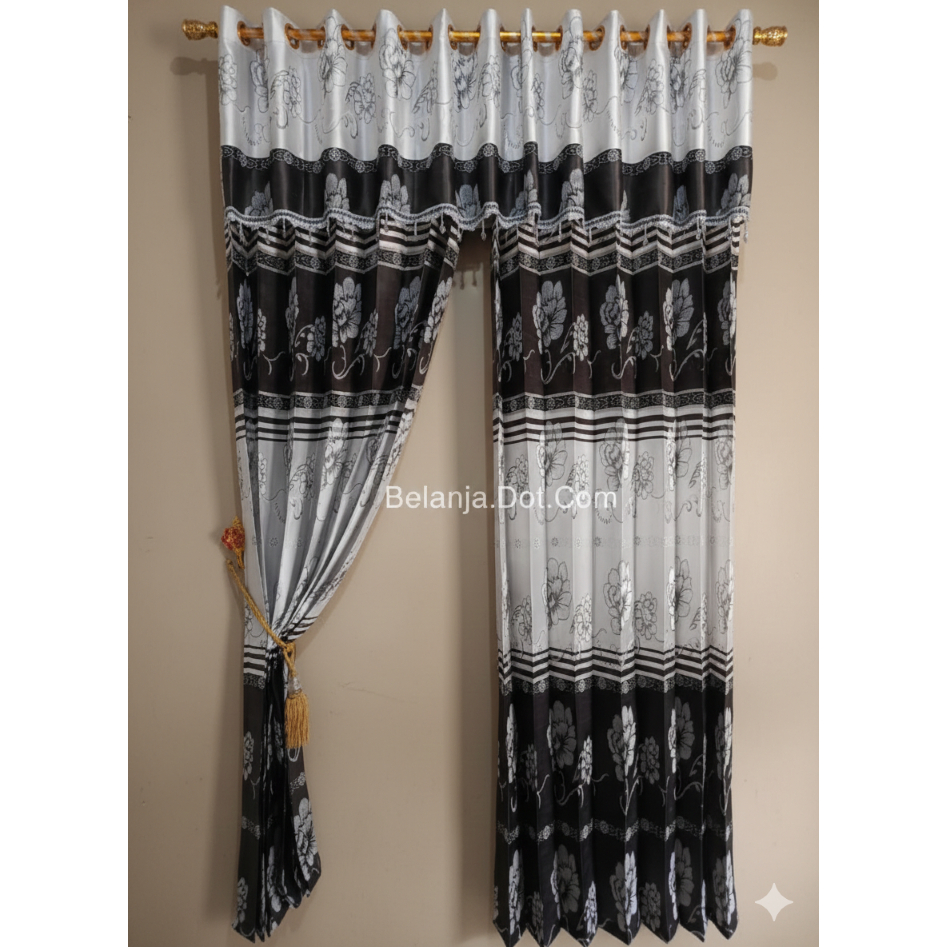 GORDEN JODA-Gorden Prada Model Poni Pisah - Gorden Jodha Pintu & Jendela Minimalis Elegan