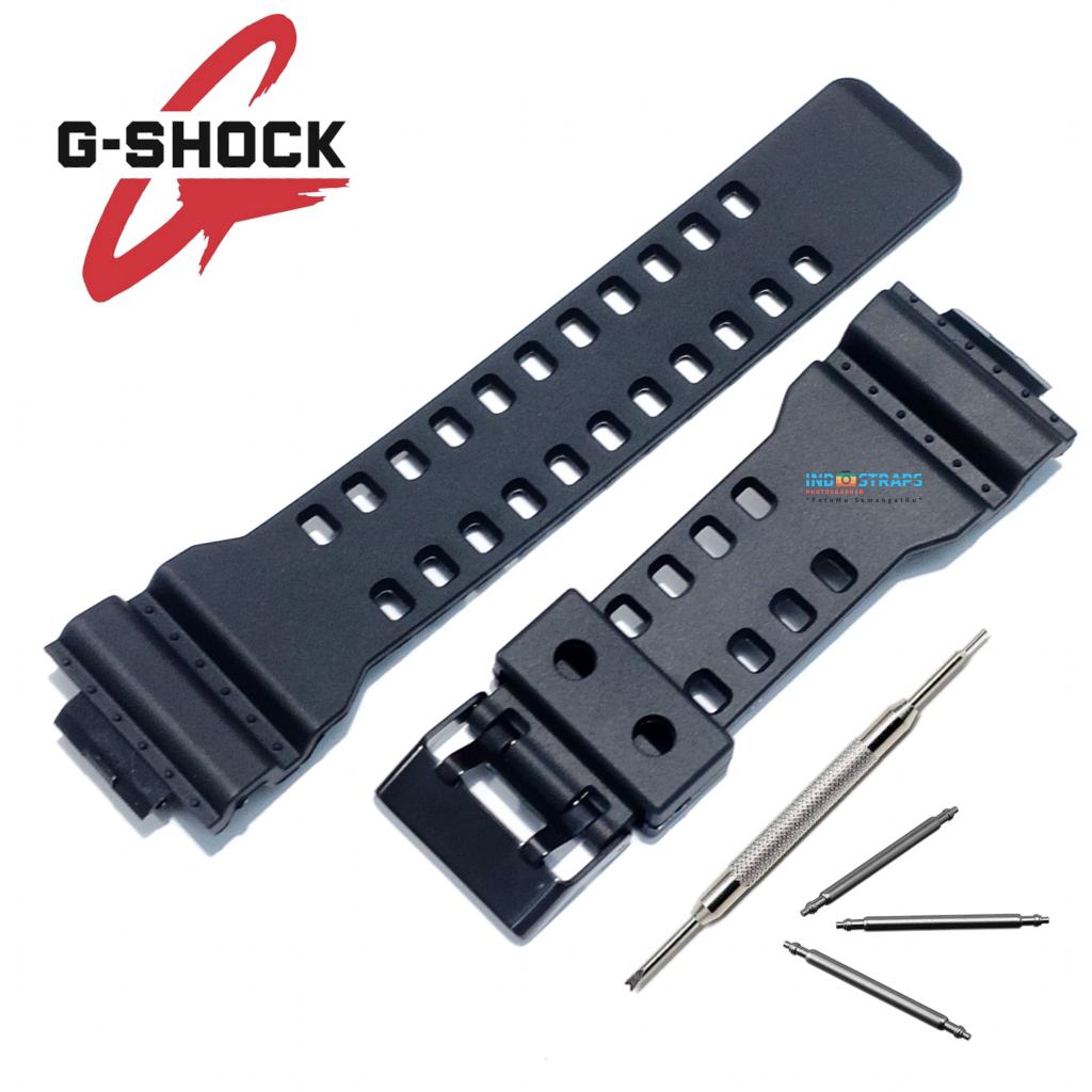 Strap Jam Tangan Casio G-Shock GA-100 GA-110 GA-120 GA-200 GAC-100 GD-100 GDF-100 GA-700 Full Black 