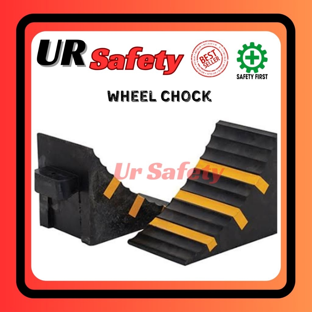 Wheel Chock 6 Kg / Wheel Chock Rubber 25 cm / pengganjal ban 25 x 25 x 19