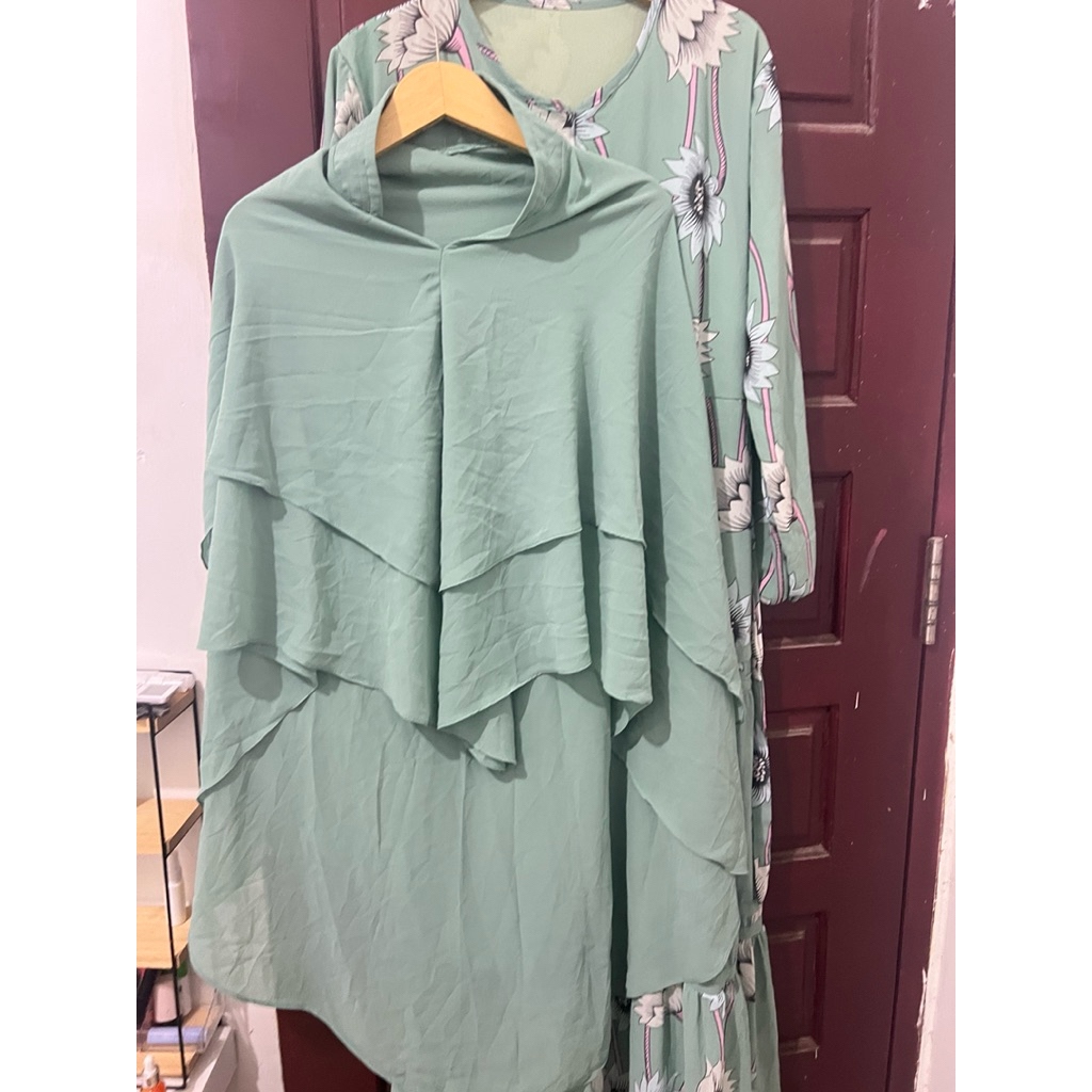 PL set gamis hijab syari