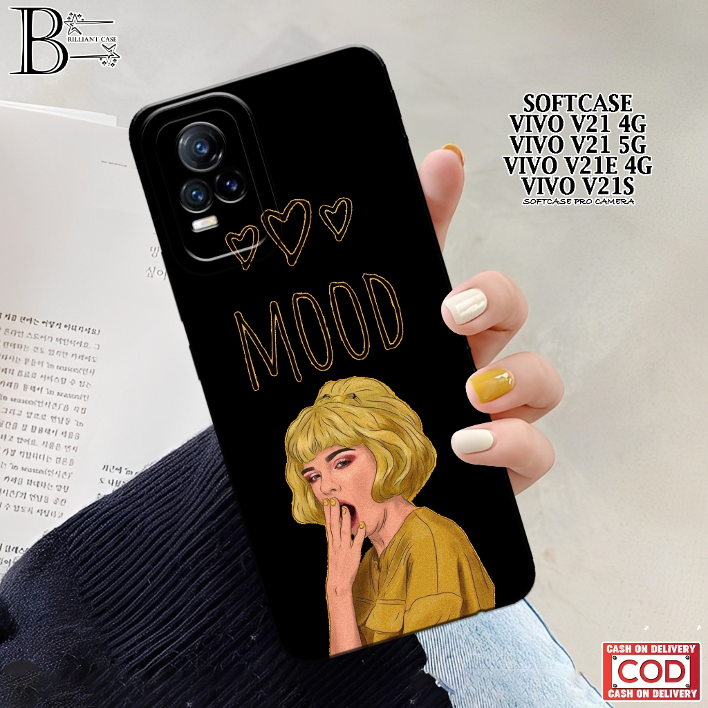 Case VIVO V21/V21e/V21s Terbaru - Fashion Case Hitam - Casing VIVO V21/V21e/V21s - Silikon Pro Camer