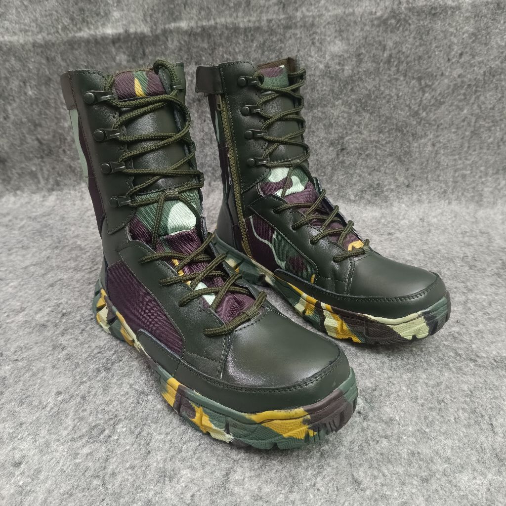 Sepatu PDL Loreng Brimob / Sepatu PDL Loreng Brimob Resleting