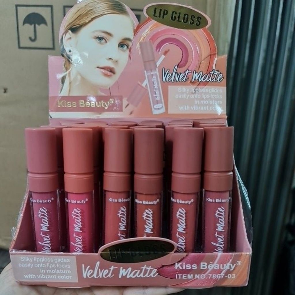 (24pc) Lip Kiss Beauty Velvet Matte 7867 Velvet PiNk Original