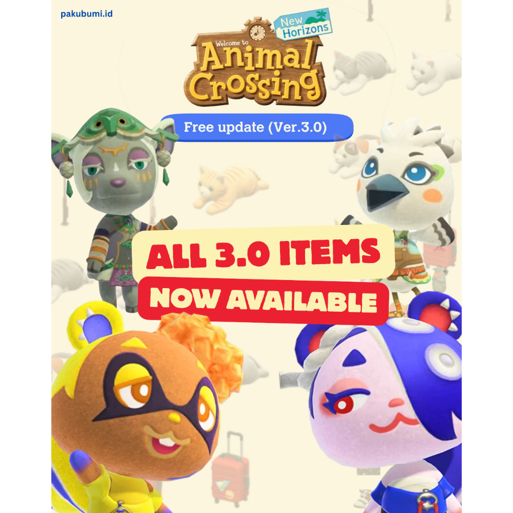 [ACNH] Jual Game - Katalog New items 3.0 updates Animal Crossing: New Horizons Nintendo Switch/Updat