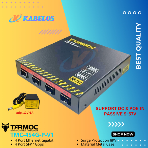 Ethernet Fiber Switch 4 SFP 4 LAN Gigabit | Media Converter FO