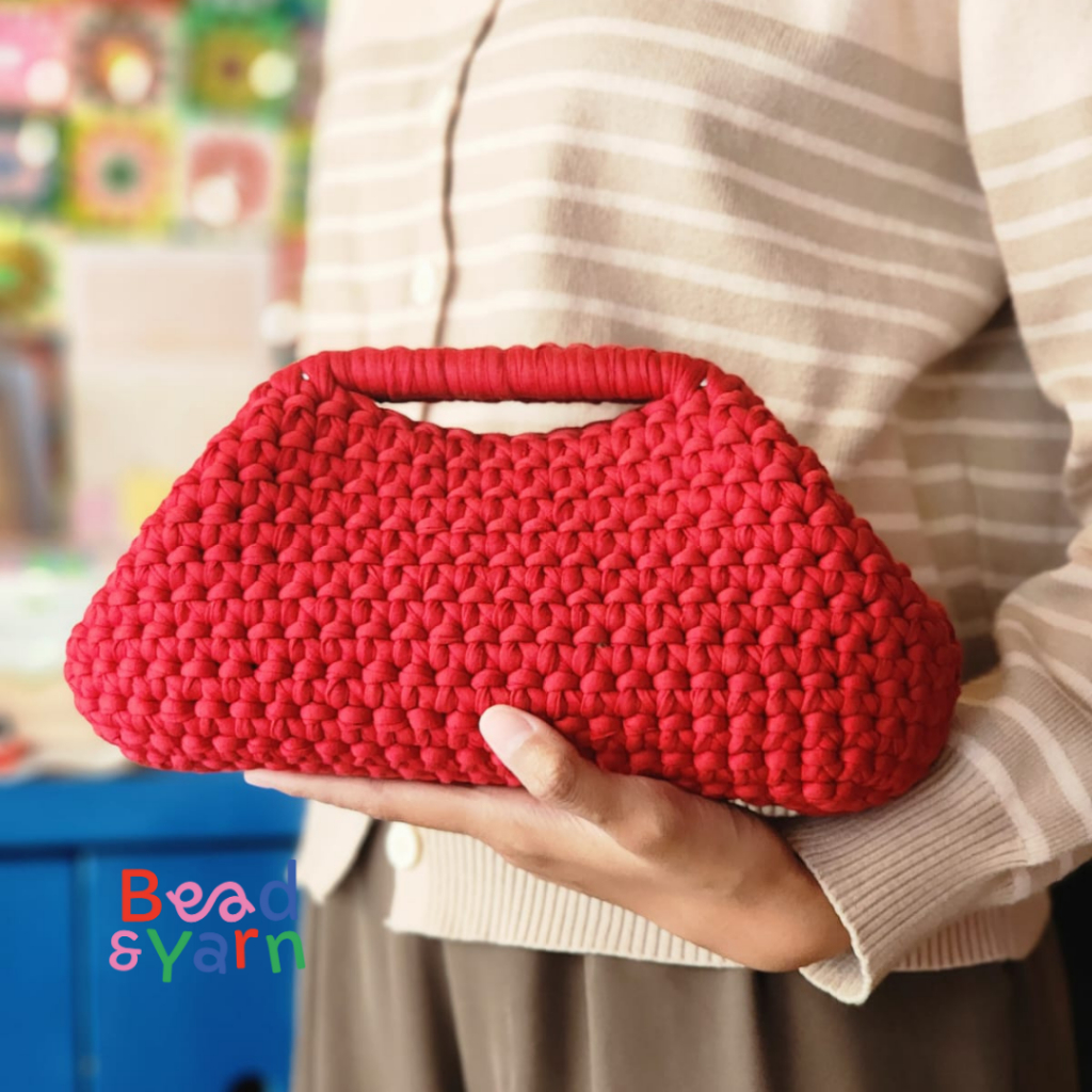 Tas Rajut Clutch Bag/Tas Pesta/hand bag T-Shirt Yarn