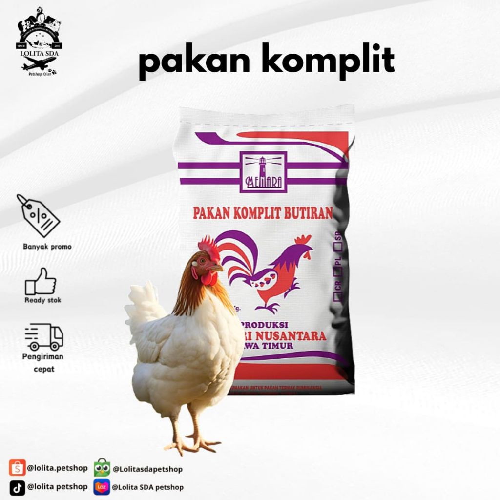 pakan ayam / pakan komplit butiran 1 sak 50kg