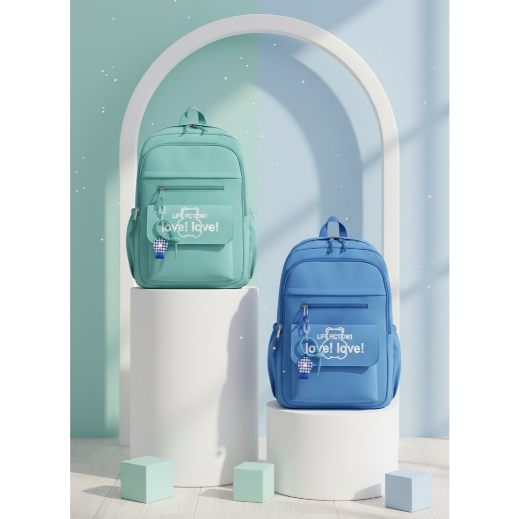 Tas Ransel Korea Tas Ransel Semi Parasut Tas Sekolah Anak Perempuan #2156