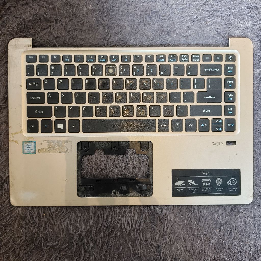 CASING FRAME KEYBOARD ACER SWIFT 3 SF314-51 Palmrest Topcase Kesing Kibot Kondisi second masih bagus