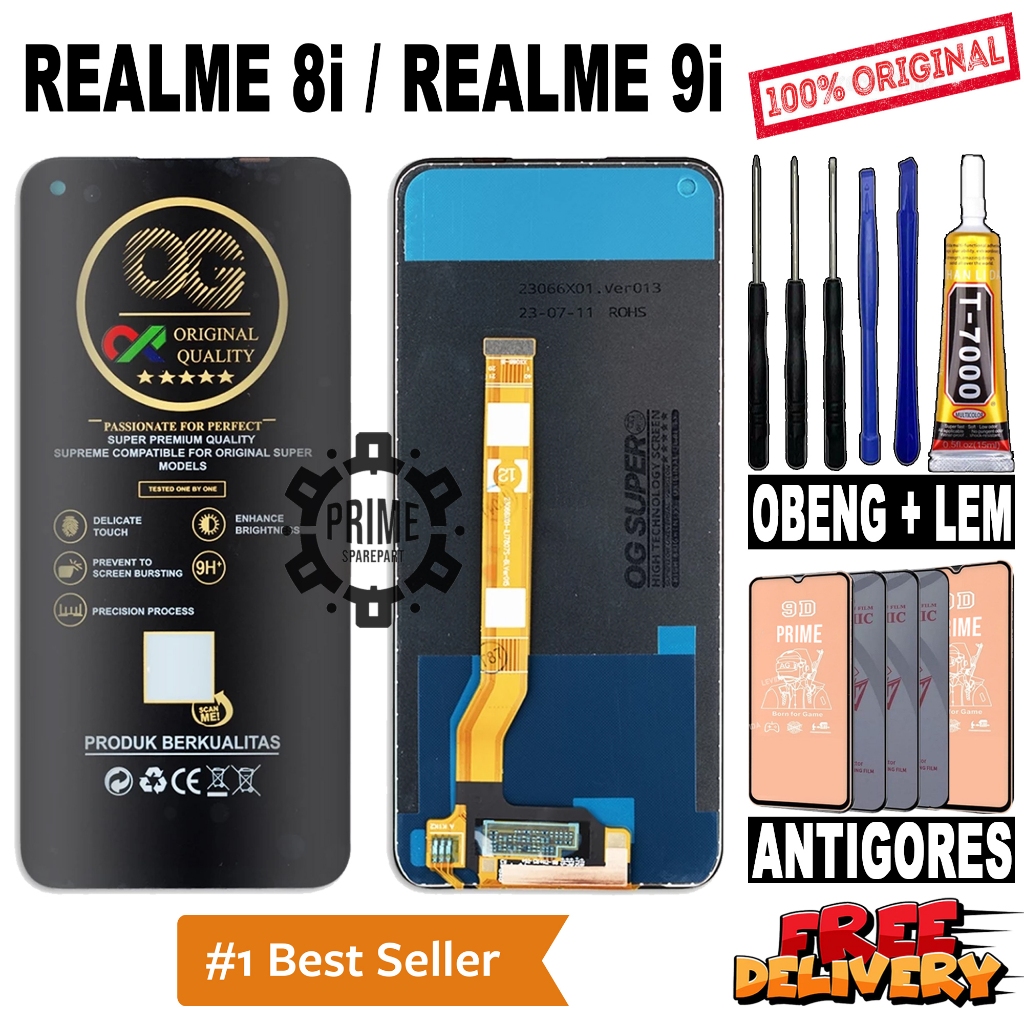 LCD TOUCHSCREEN REALME 8i / REALME 9i ORIGINAL OEM LCD REALME 8i / REALME 9i FULLSET