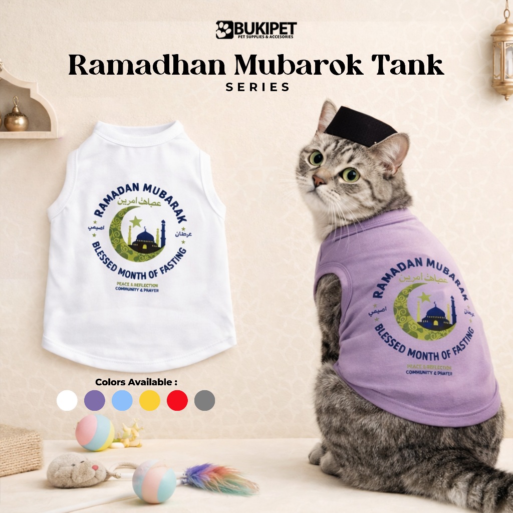 Baju Kucing Anjing Cowok Cewek Lucu Bulu Kecil - Ramadhan Mubarok Tank 2026 Series