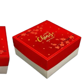 Box Kue Kotak Imlek Ukuran 30x30x8 Cm Dus Packaging Muat 4 Toples 500 Gram Hampers Chinese