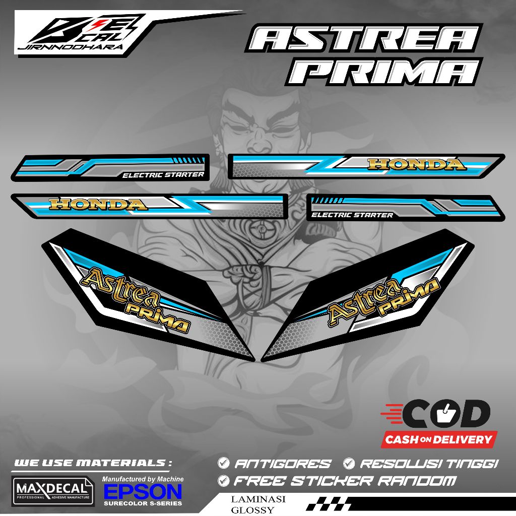 STRIPING STIKER VARIASI HONDA ASTREA PRIMA STAR DREAM THAILAND K41