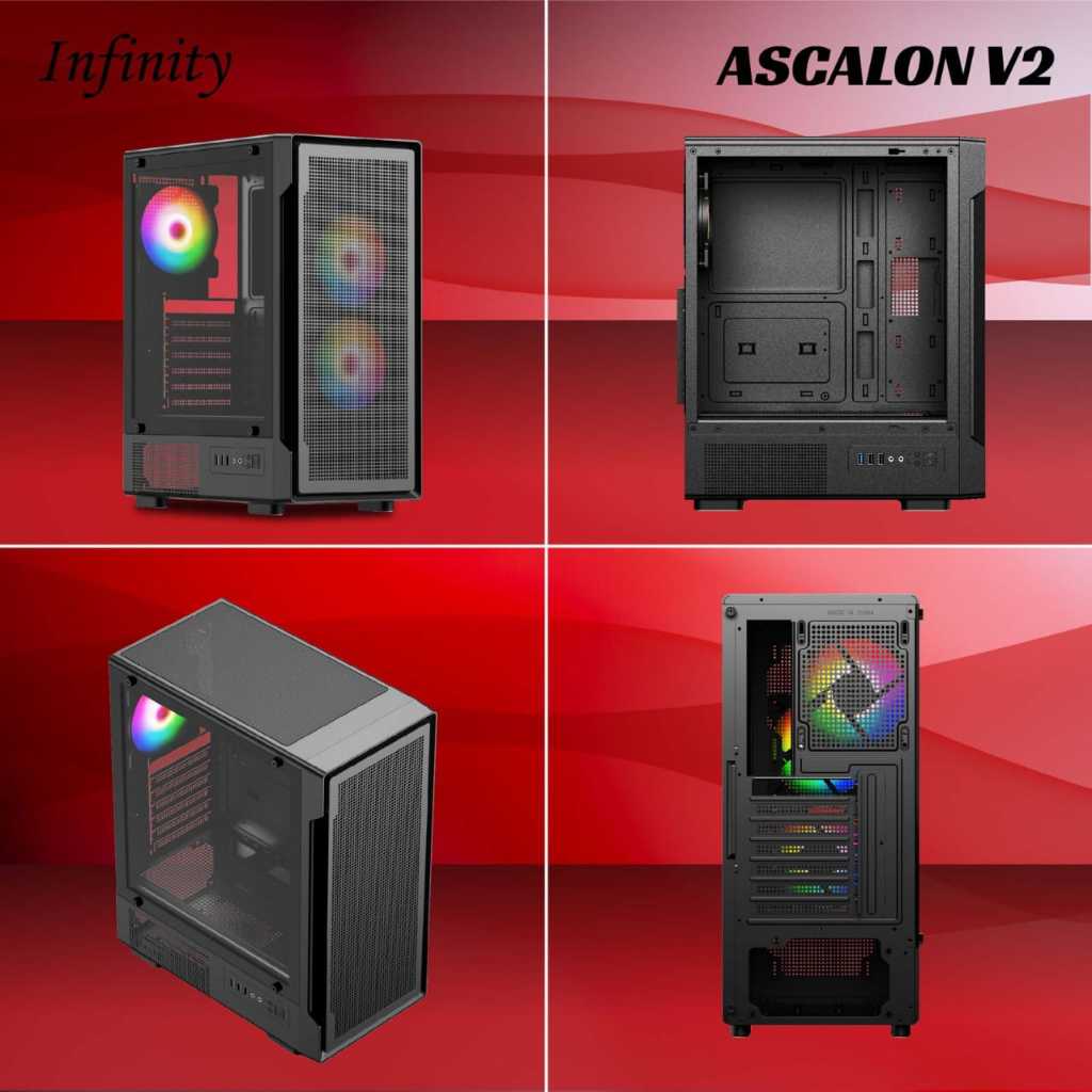 Casing PC infinity Ascalon V2 ATX Free 3Fan RGB