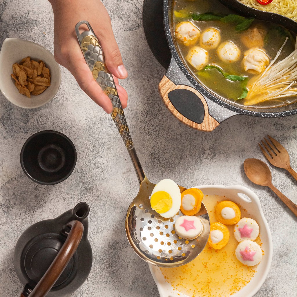 SALE - Irus Sayur Berlubang Stainless Tebal Sendok Kuah Peniris Sayur Soup Ladle