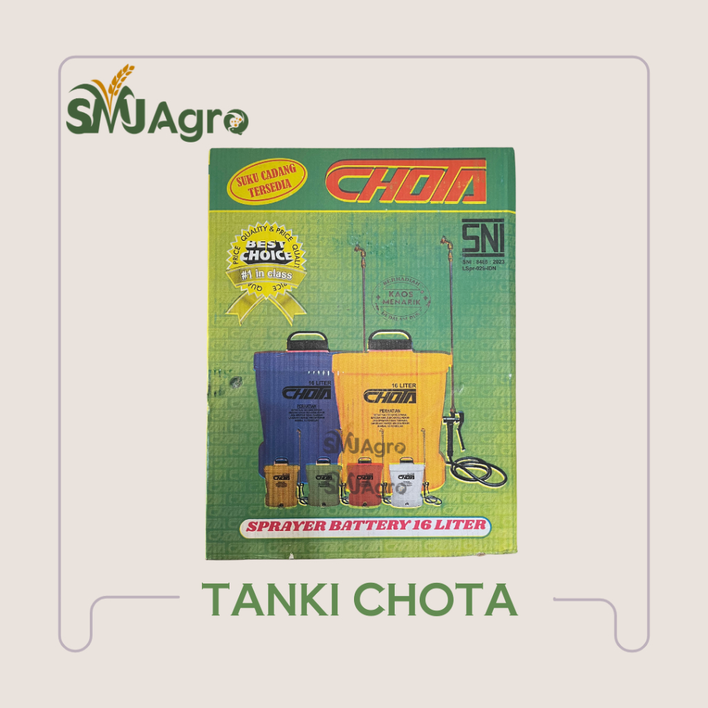 Tangki Sprayer Elektrik Chota Biru Kuning 16L