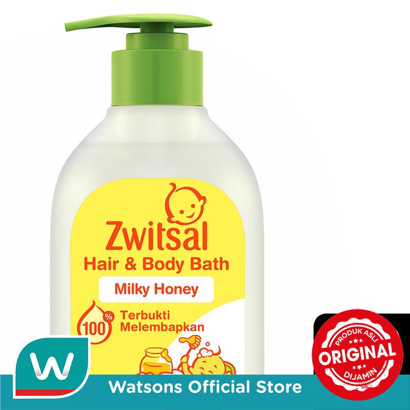 Zwitsal Baby Bath Hair & Body Milky Honey 300ml
