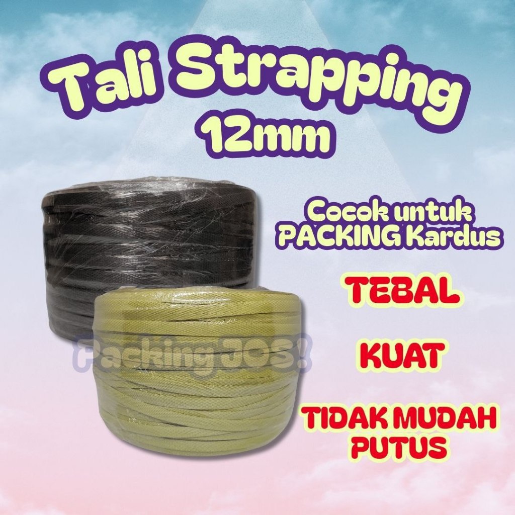Tali Strapping Band 12mm Untuk Packing Kardus Kuat Tebal Straping 12 mm