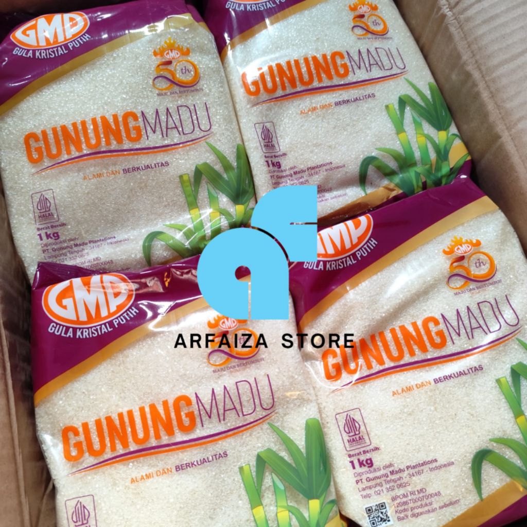 Gula Pasir GMP kemasan 1kg 1 dus
