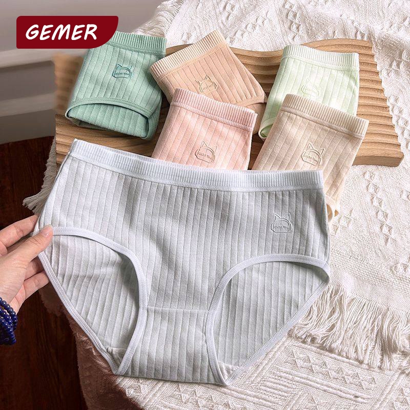 (Set Kotak 7pcs)GEMER CD CELANA DALAM Cotton  Antibakteri Graphene Wanita Pakaian Dalam CD Seamless