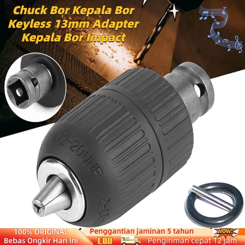 Chuck Bor Kepala Bor Keyless 13mm Adapter Kepala Bor Impact