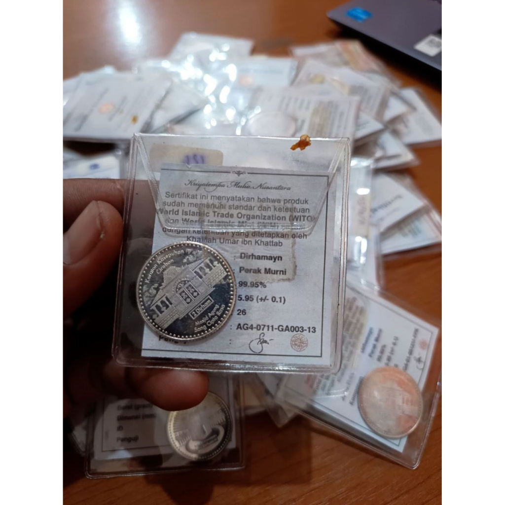 2 Dirham Perak Asli Bersertifikat – Wakala Induk Nusantara