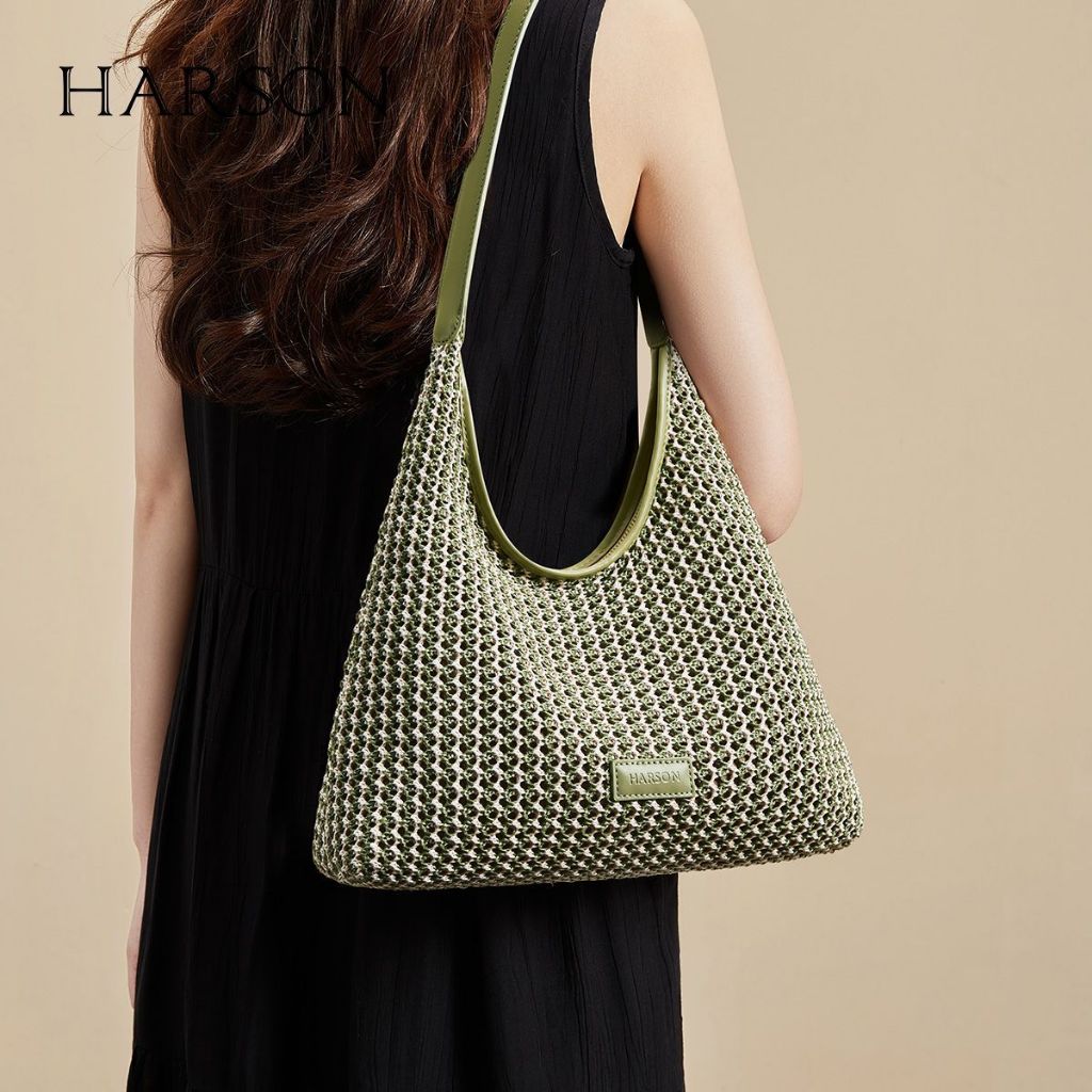 COD | Tas Rajut Taman Benang Malam - Tas Tangan Jaring Warna-Warni | Unisex & Kasual