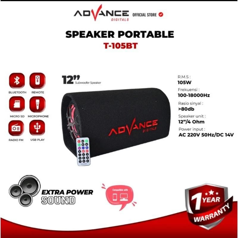 Speaker ADVANCE T105BT bluetooth