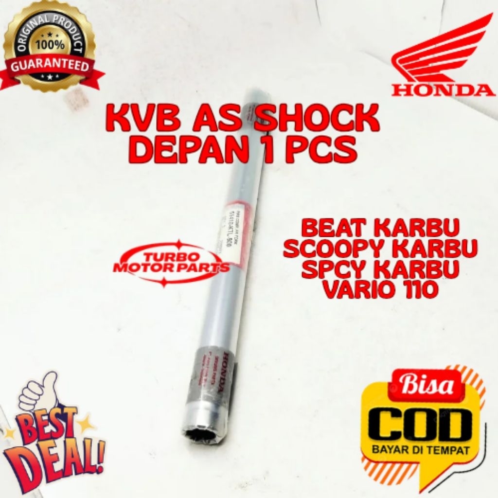 AS SHOCK DEPAN 1 PCS ORIGINAL HONDA KODE KVB, AS SHOCK DEPAN BEAT KARBU, AS SHOCK DEPAN SCOOPY KARBU