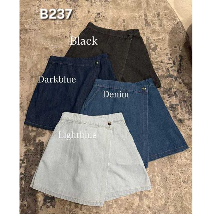 BLIORI B237 SKORT JEANS | SKORT JEANS PREMIUM | SKORT JEANS WANITA | ROK JEANS WANITA