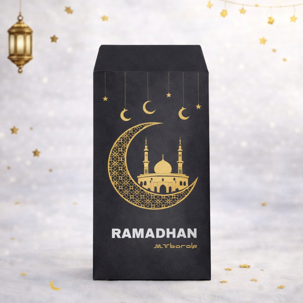 amplop lebaran motif elegan premium | amplop THR idul fitri desain premium tanpa tekuk uang