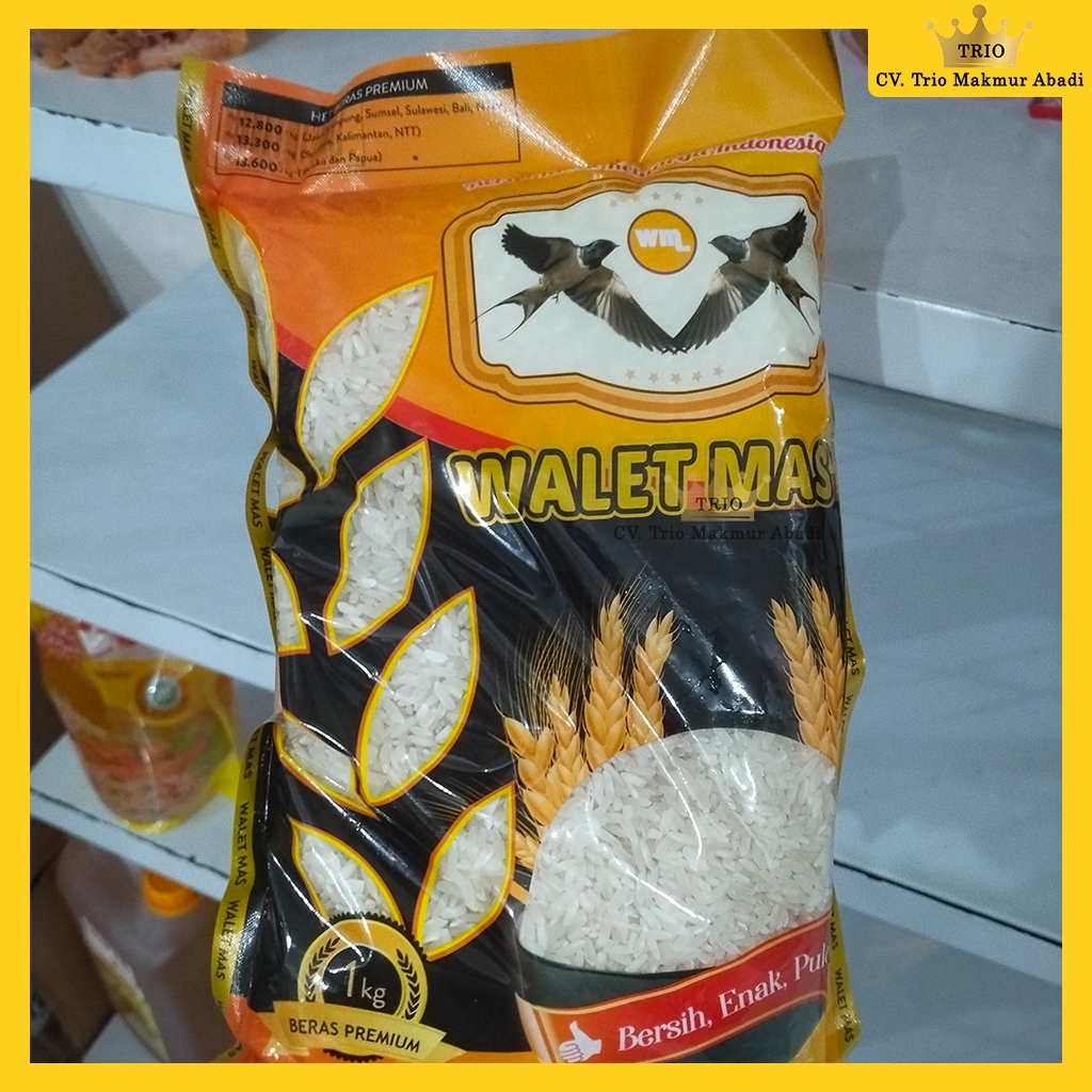 Beras Putih Pulen Merk Walet Mas 1kg