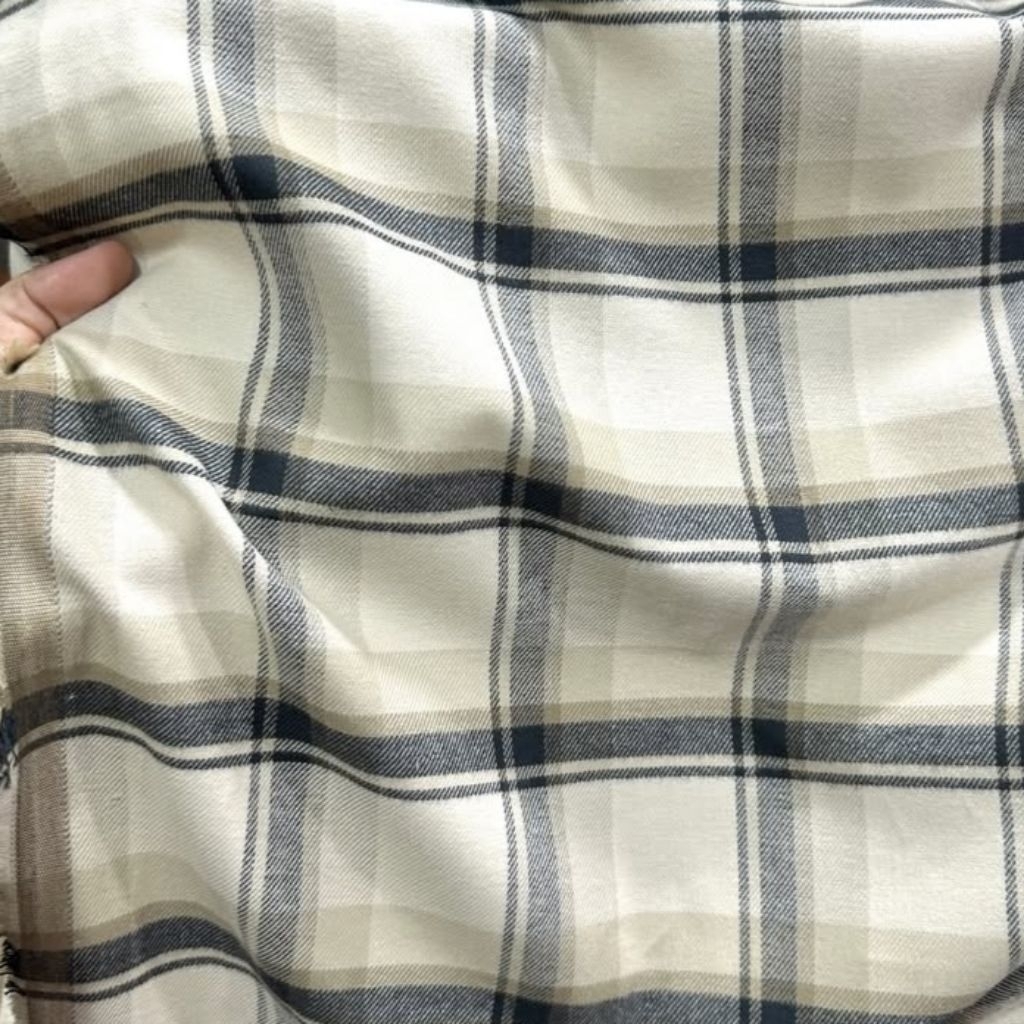 kain katun flanel UNIQLO kain katun flanel Kotak-kotak meteran harga per 0,5 meter
