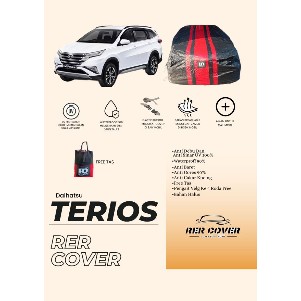 Cover Mobil Daihatsu Terios,Cover Mobil Outdoor/Indoor,Cover Mobil Waterproof
