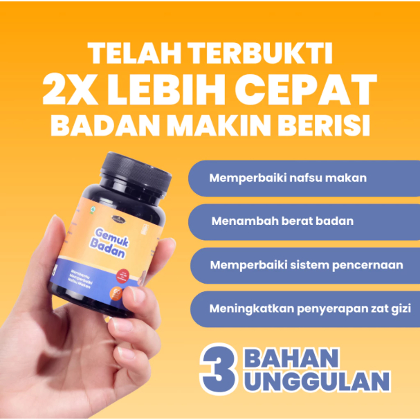 Obat Herbal Gemuk Badan Pria Dewasa BPOM Permanen