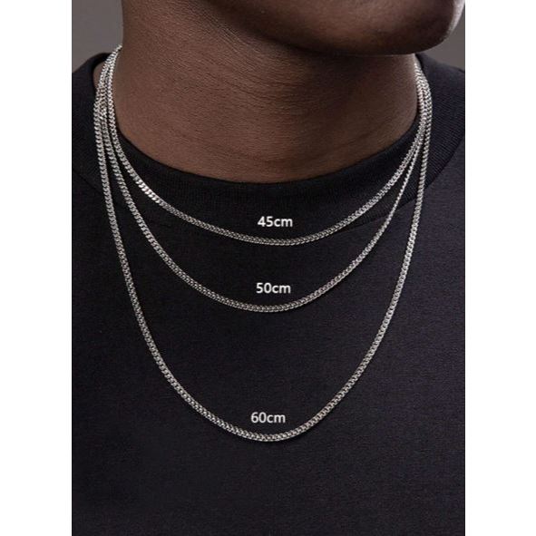 HARGA TERBAIK - Kalung Rantai Medan Anti Karat /Kalung Rantai Baja Pria