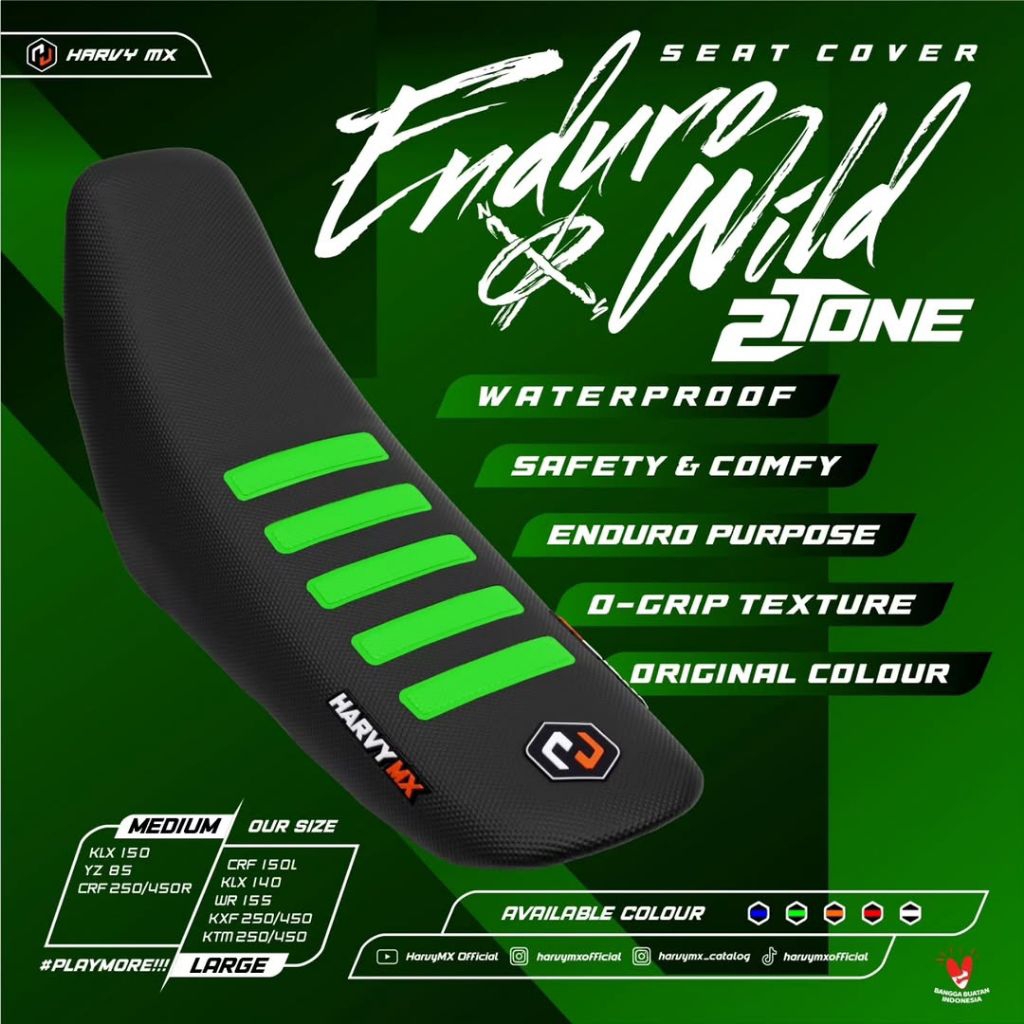Seat Cover enduro X WILD 2 tone kulit jok cover jok motor klx 150 bf dtracker crf 150 L ktm 250 ktm 