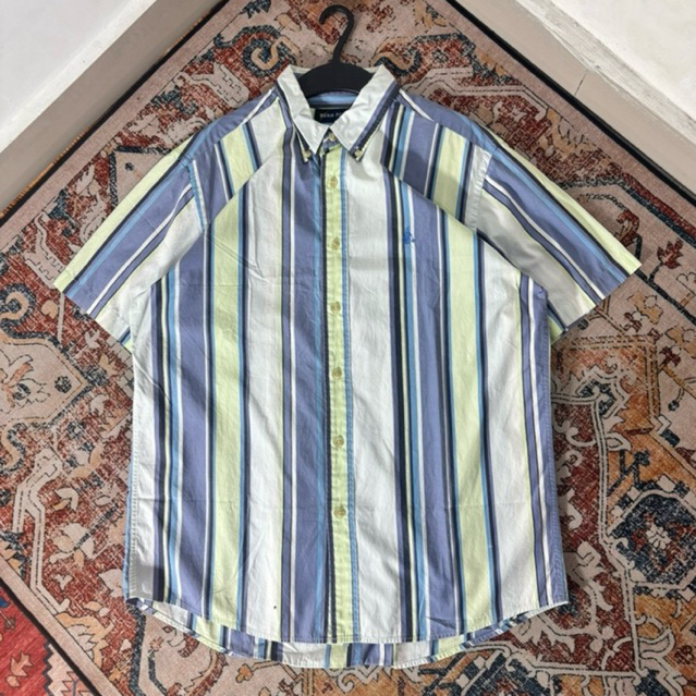 KEMEJA PENDEK BEAN POLE STRIPE