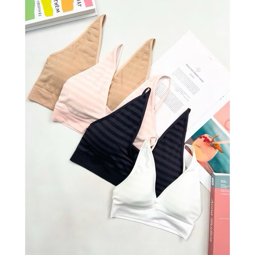 LDS6673 Jockey Women’s Bra Matte & Shine Seamfree Bralette