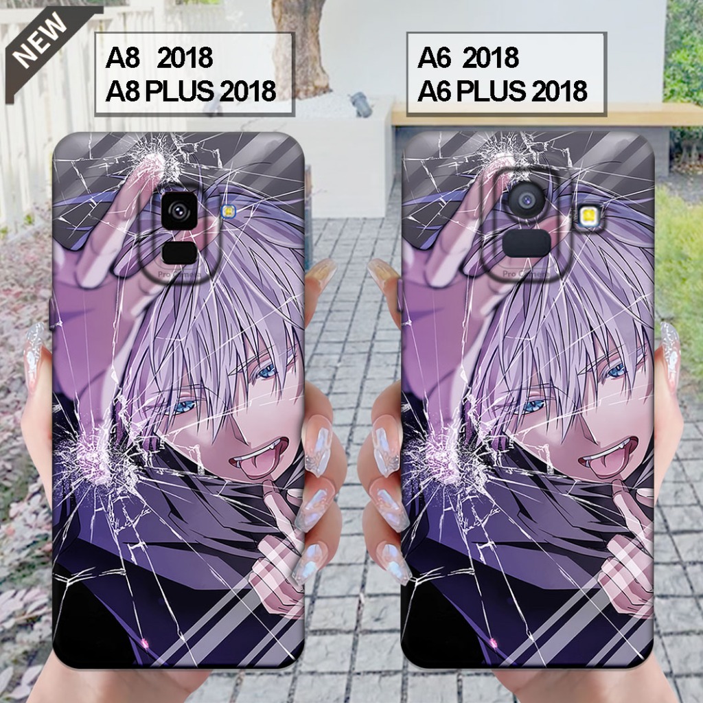 Case Samsung  A6 2018 | A6 PLUS 2018 - Samsung A8 2018 | A8 PLUS 2018 _Silikon casing hitam bening
