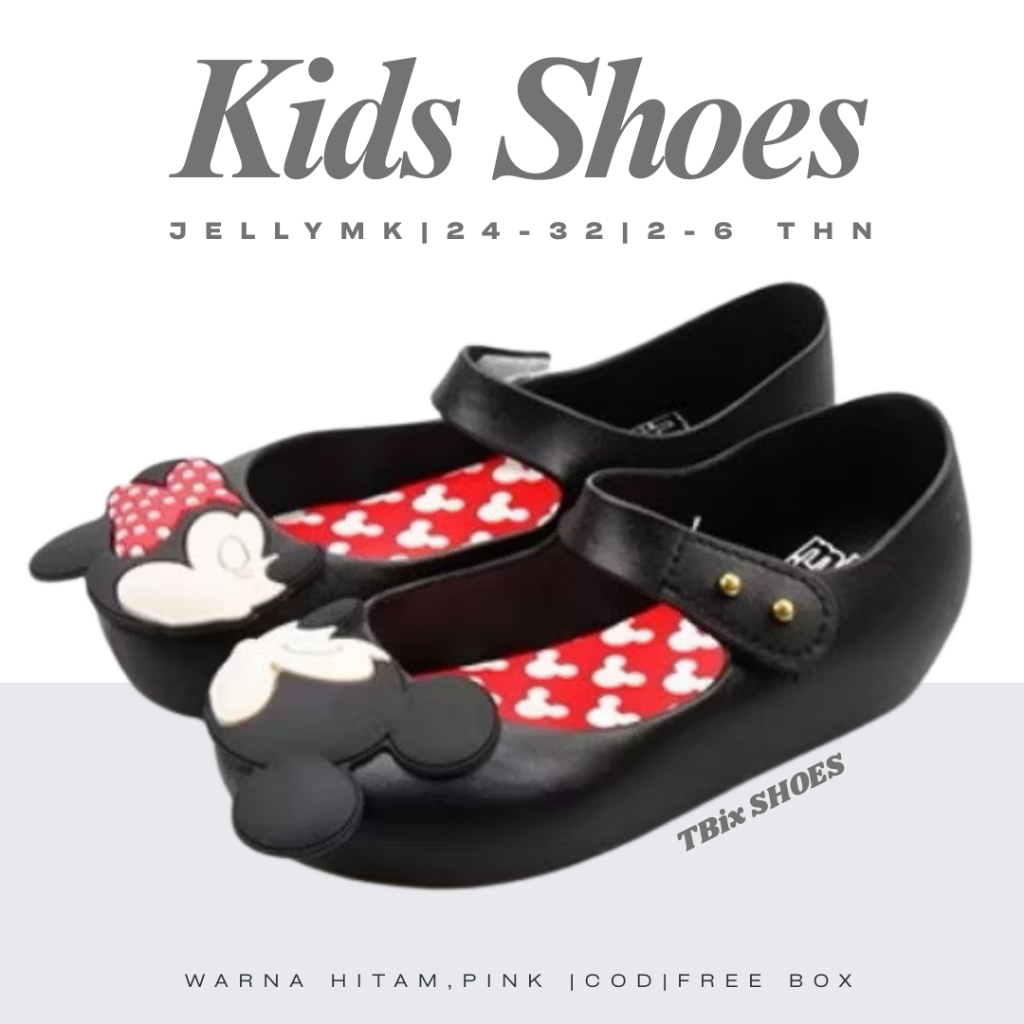 [Tokobig] Import Shoes Flat Shoes Jelly Shoes Sepatu Import Sepatu Jelly Anak Perempuan Size 24-32