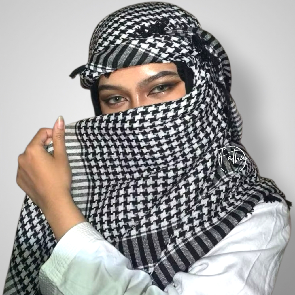Sorban Keffiyeh Wanita Palestina Premium Segi Empat Sorban Anak dan Dewasa Murah Tebal