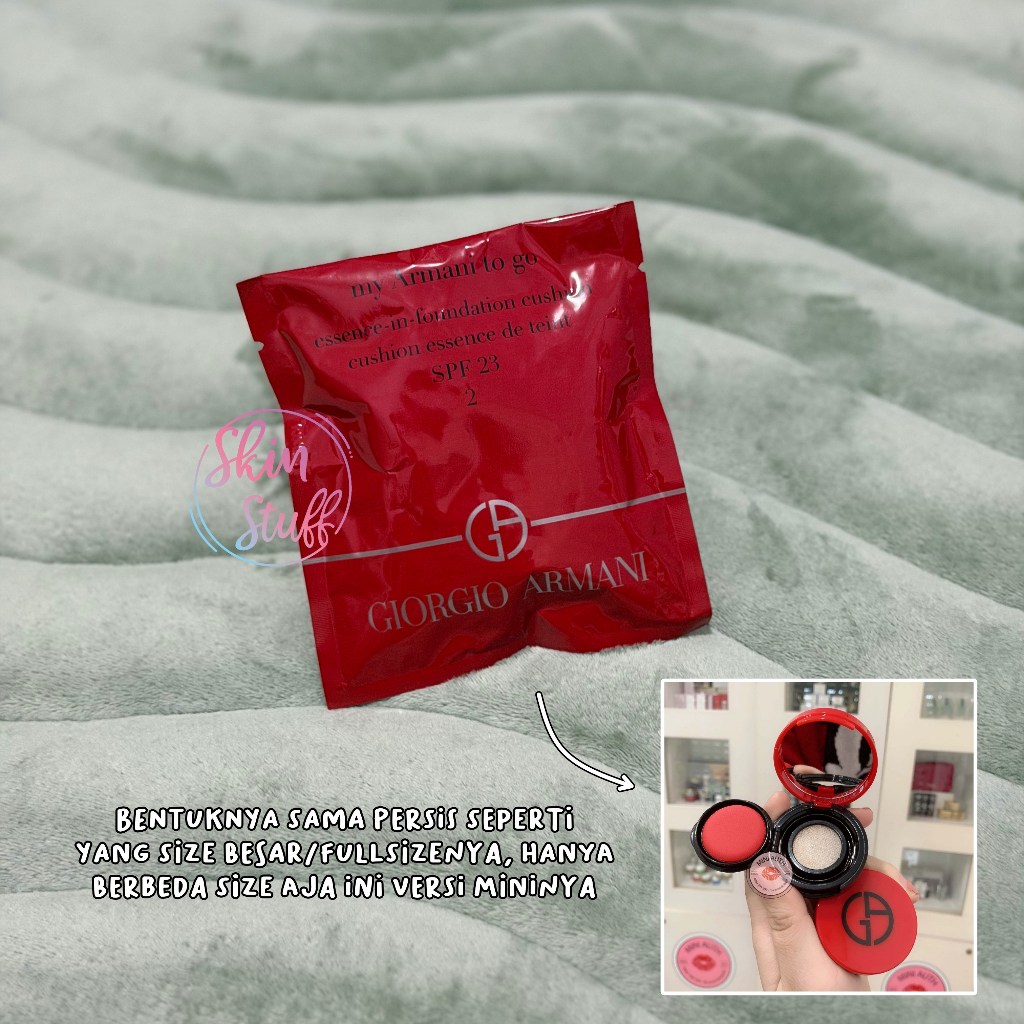 READY STOCK GIORGIO ARMANI My Armani To Go Essence in Foundation Cushion SPF 23 Mini Travel Size Sha