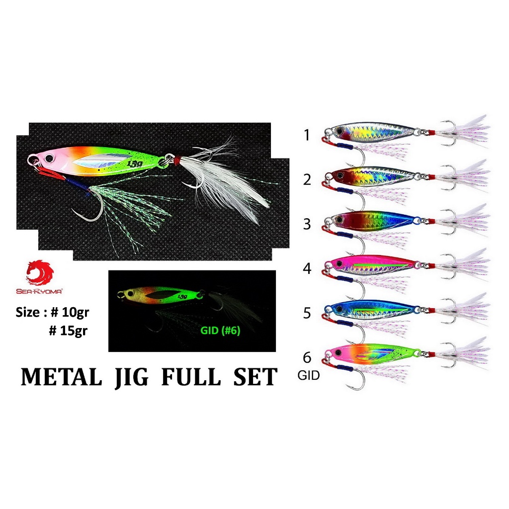 Umpan Pancing METAL JIG SEARYOMA 10gr 15gr