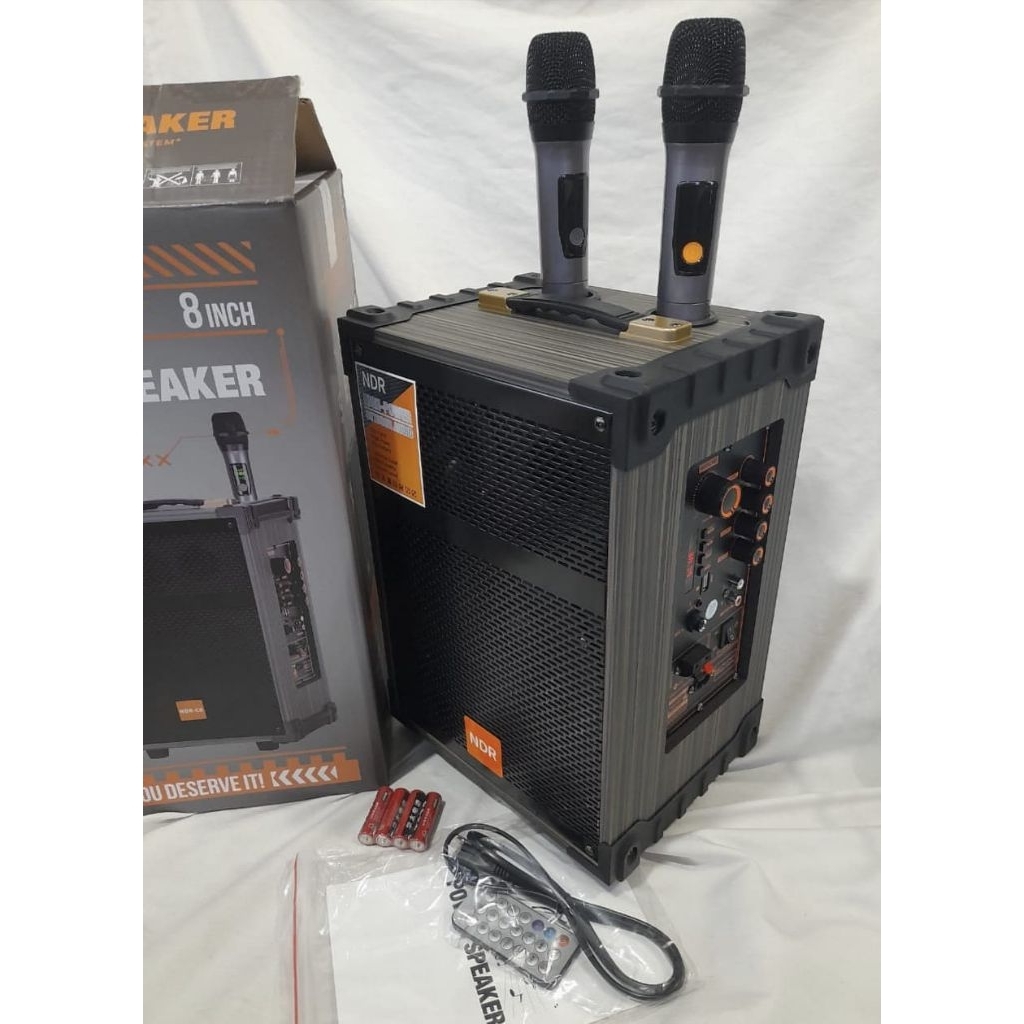 wireless speaker  ndr c8 1000 watt pmpo 8 inchiMerk NDR26 x 20 x 38 cm