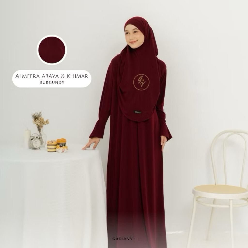 Greenvy Abaya Set Khimar Preloved