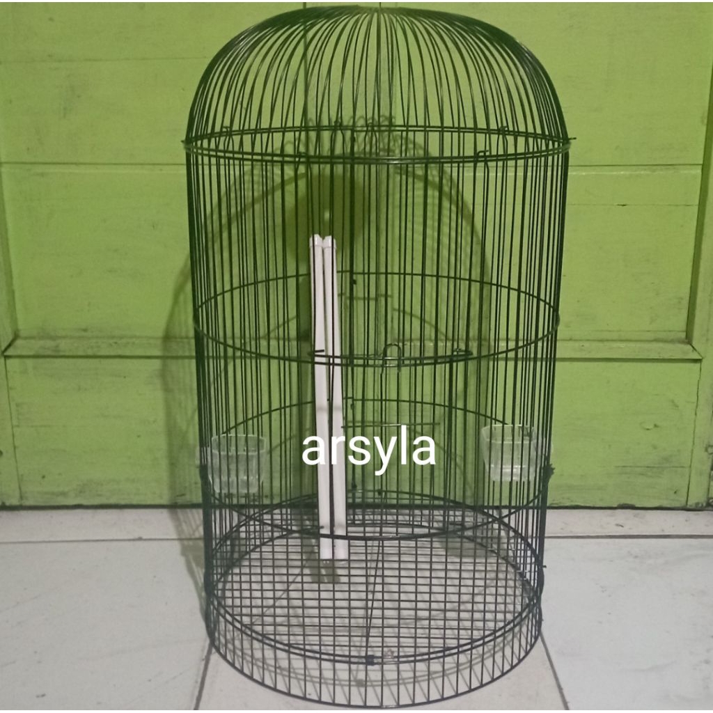 sangkar ruji Lovebird tangkringan dan cepuk