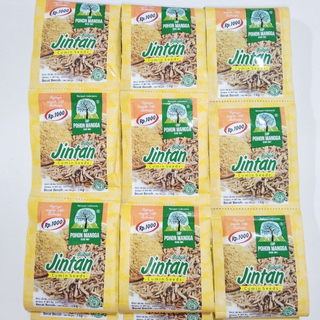 Jintan Bubuk CAP Pohon Mangga 1 Renceng isi 12 Sachet