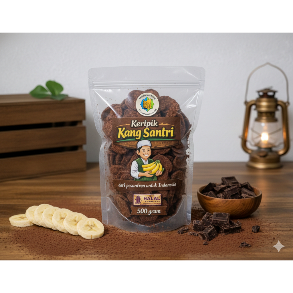 Keripik Pisang Coklat Bubuk 500gr / Banana Chips Chocolate Melted
